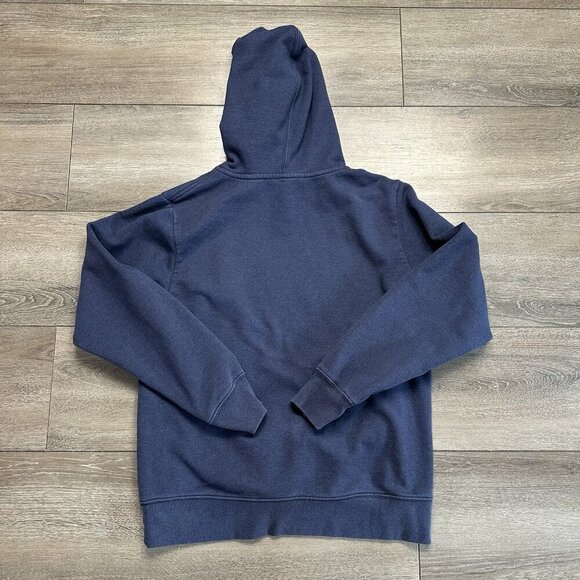 The North Face Mens Large Blue Spell Out Pullover Outdoor Hoodie Mountain M - Picture 2 of 6